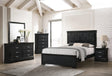 Amalia King Bed close-up on tufted velvet headboard