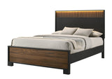 Nemy Brown LED Panel Queen Bed from Decor Furniture