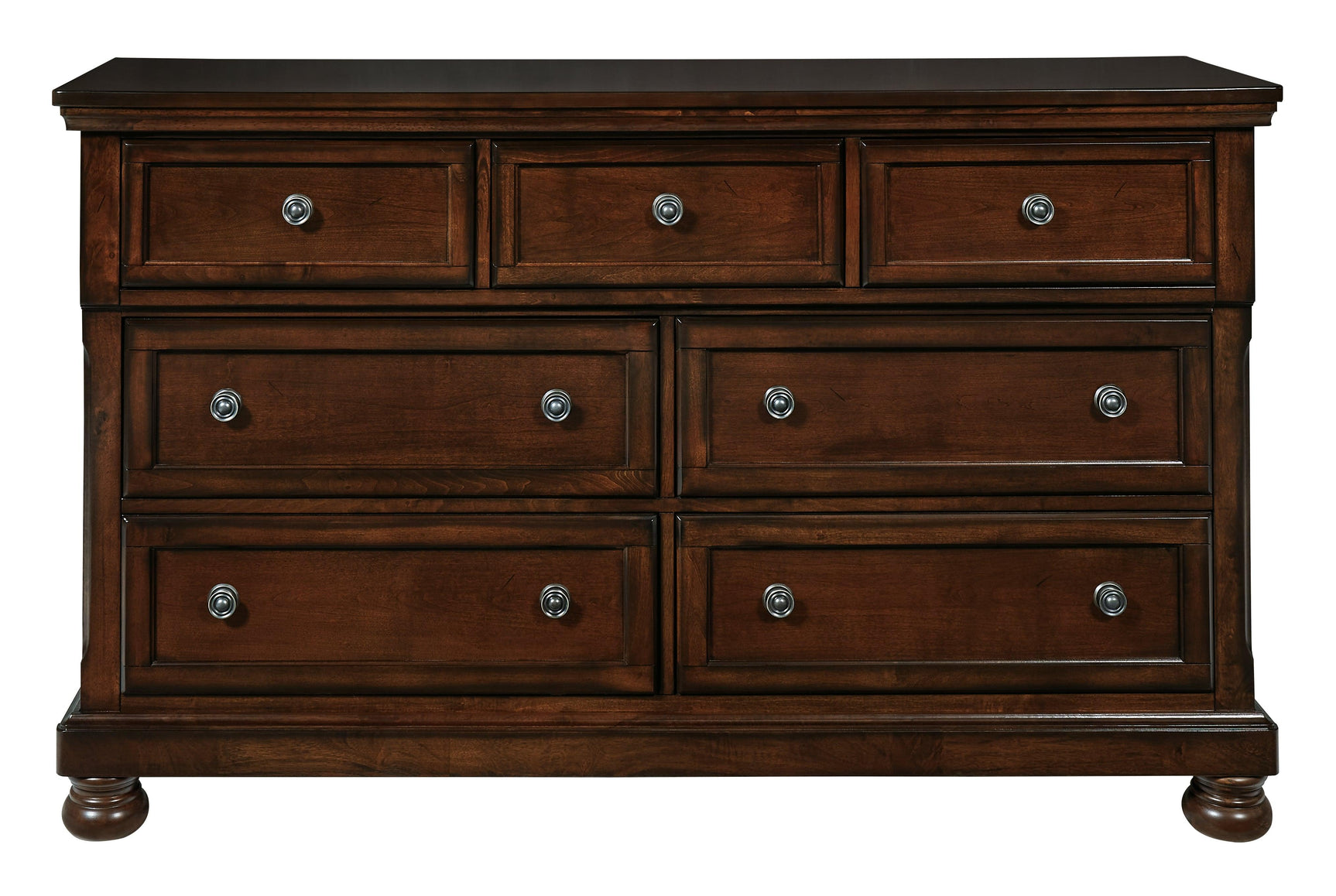 Porter Rustic Brown Dresser head-on angle