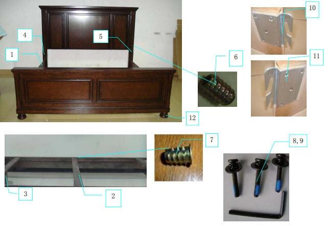 Porter Rustic Brown King Panel Bed footboard detail