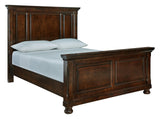Porter Rustic Brown Queen Panel Bed side view