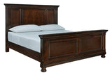 Porter Rustic Brown King Panel Bed side view