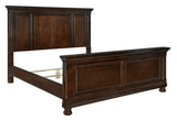Porter Rustic Brown King Panel Bed headboard detail