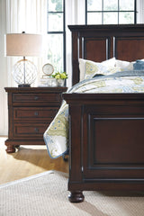 Porter Nightstand with rustic bedroom setting