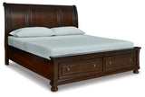 Full rustic bedroom set styled with Porter bed