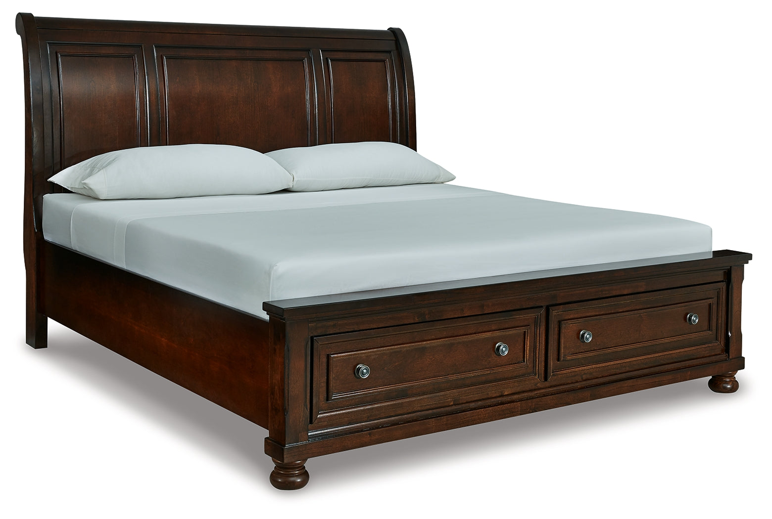 Full rustic bedroom set styled with Porter bed
