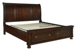 Porter King Bed panel footboard with bun feet