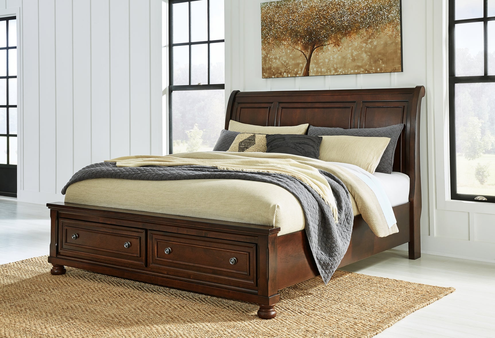 Porter King Sleigh Storage Bed side profile