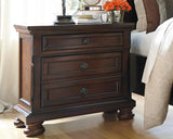 Porter Rustic Brown Nightstand drawer details