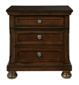 Porter Rustic Brown Nightstand top view