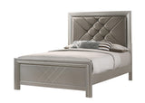 Jaylen night stand placed beside bed showcasing storage drawers