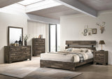Atticus Night Stand with drawer open, showcasing storage space