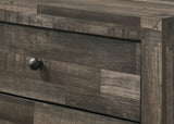 side view of Atticus Brown Platform Bedroom Set bed