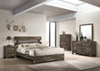 main view of Atticus Brown Platform Bedroom Set bed