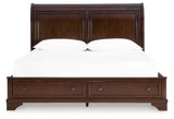 Close-up of sleigh headboard detail