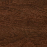 Warm brown cherry finish close-up