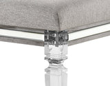 main view of Vail Gray LED Upholstered Panel Bedroom Set mirror