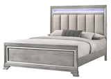 Vail Gray Nightstand with 2 Spacious Drawers, modern wood bedside table