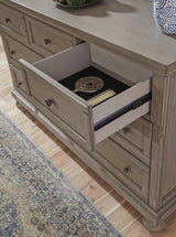 Detail of dovetail drawer joinery on Lettner Dresser