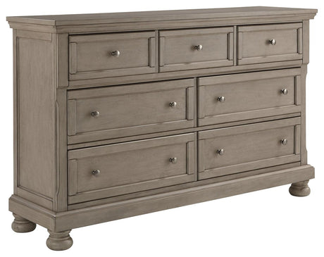 Lettner Dresser side angle showing drawers