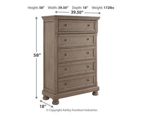 Lettner Chest with dimension diagram