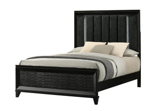 Cressida Black Upholstered Panel Queen Bed from Decor Furniture