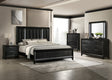 Cressida Black Upholstered Panel Bedroom Set from Decor Furniture