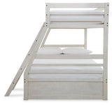 Robbinsdale Antique White Twin Over Full Bunk Bed - alternate side angle