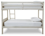 Alternate side view of Robbinsdale Antique White Twin-Over-Twin Bunk Bed