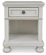 Robbinsdale Antique White Nightstand head-on view