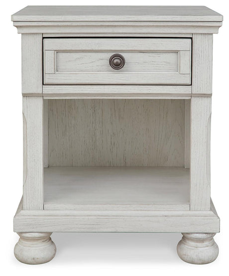 Robbinsdale Antique White Nightstand head-on view