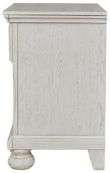 Robbinsdale Antique White Nightstand side view