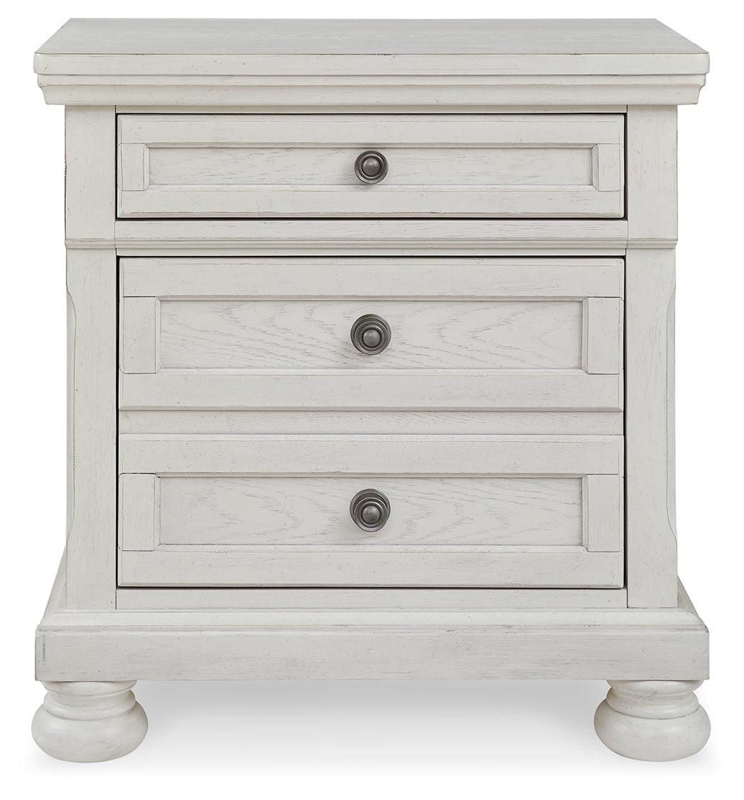 Robbinsdale Antique White Nightstand front close-up