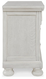 Robbinsdale Antique White Nightstand side profile