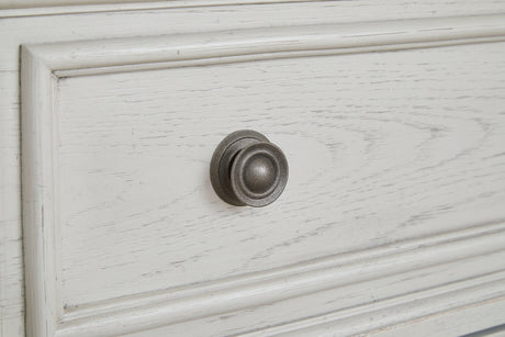Dark bronze-tone knob hardware detail