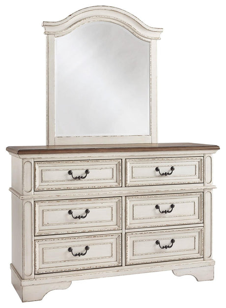 Realyn Dresser and Mirror - angled side view