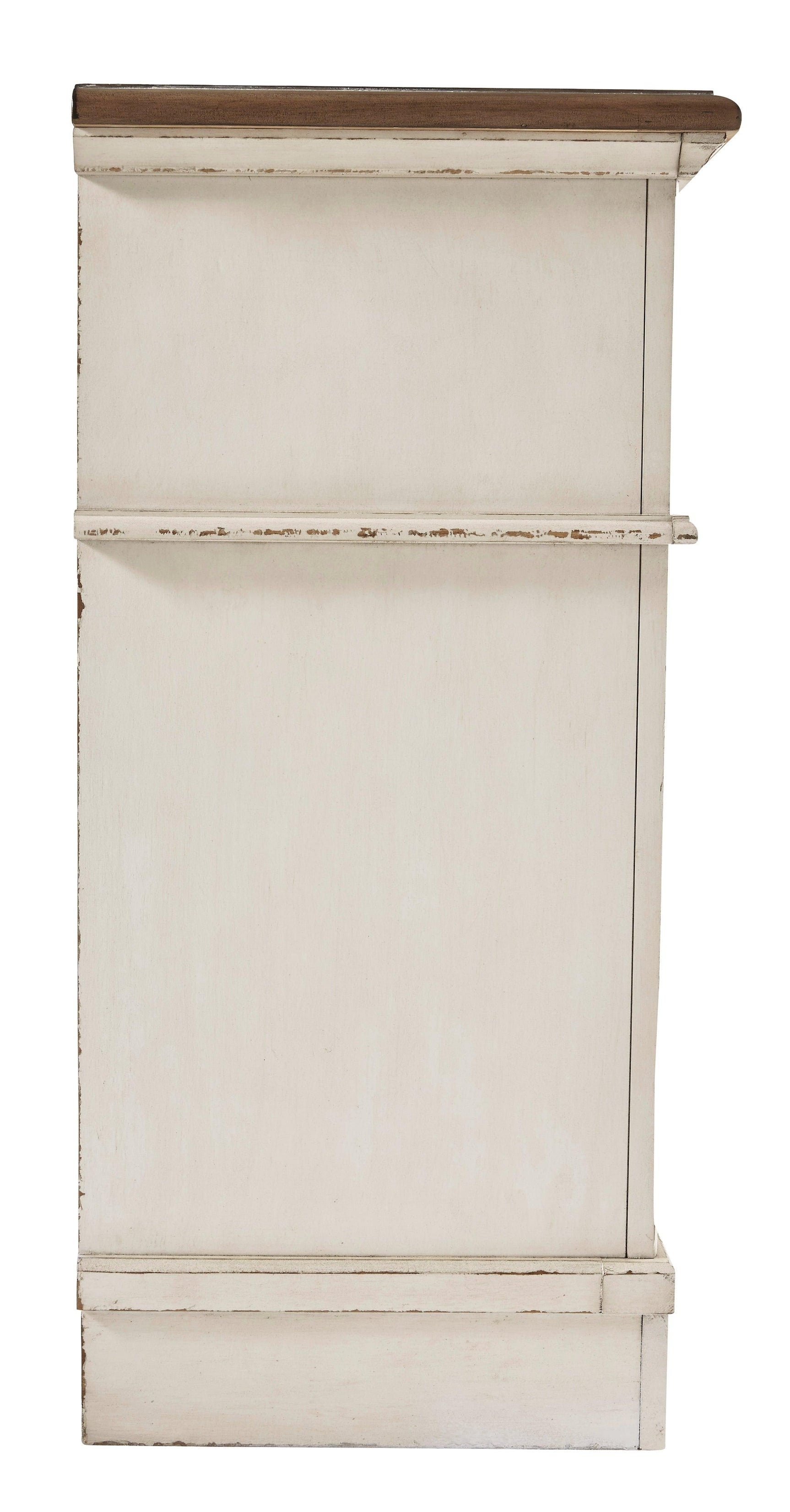 Realyn Chipped White Dresser And Mirror - Ella Furniture