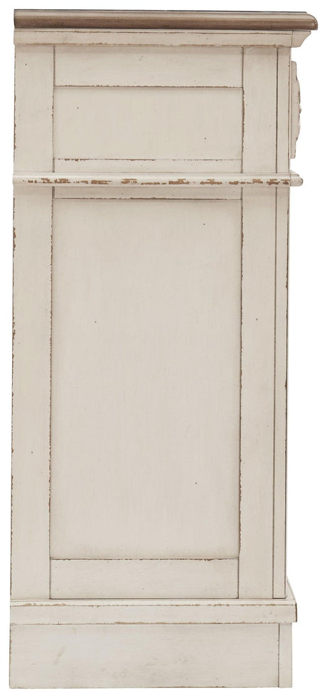 Realyn Two-tone dresser drawer detail