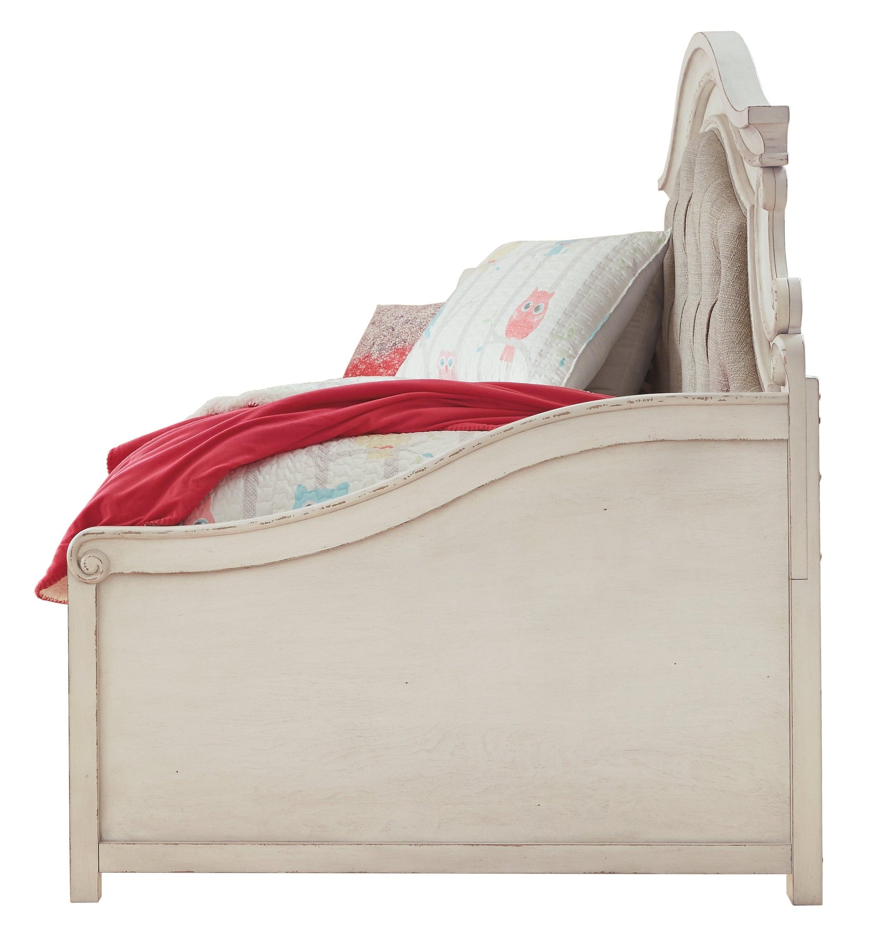 Front angle of Realyn Twin Daybed with storage drawer