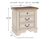 Realyn Nightstand drawers open