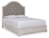 Blendon Upholstered Panel Bed headboard closeup