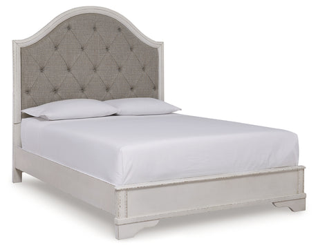 Blendon Upholstered Panel Bed headboard closeup