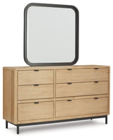 Freslowe Brown Black Dresser And Mirror