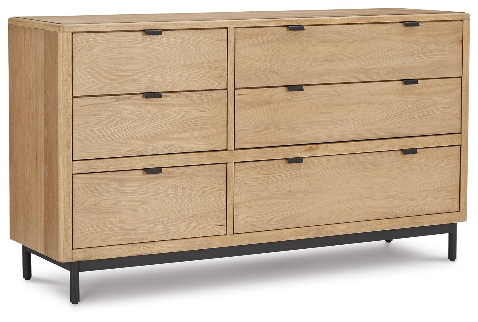 Freslowe Light Brown/black Dresser - Ella Furniture