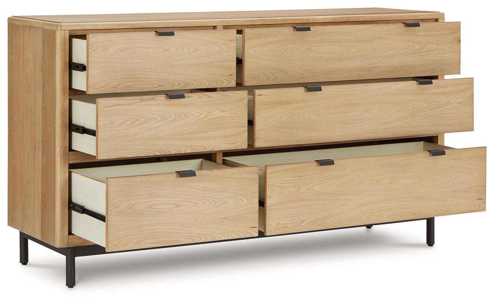 Freslowe Light Brown/black Dresser - Ella Furniture