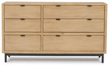 Freslowe Light Brown/black Dresser - Ella Furniture