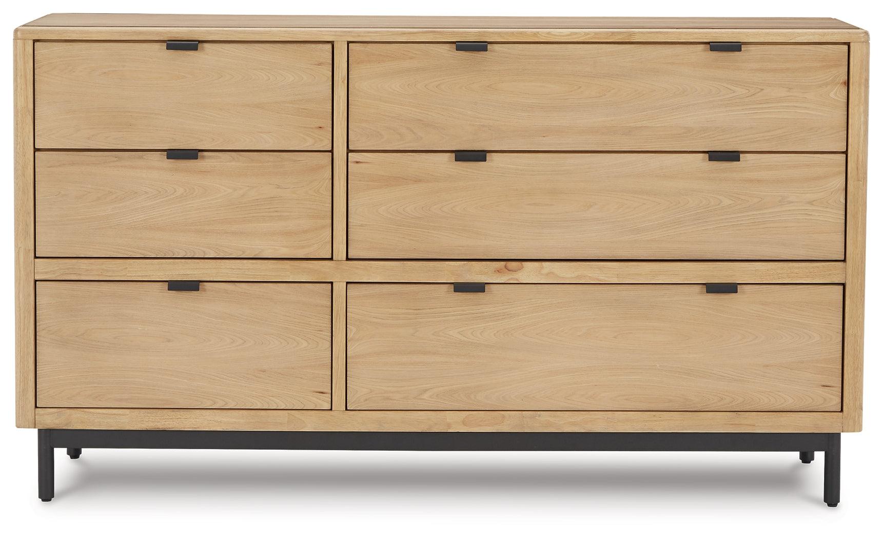 Freslowe Light Brown/black Dresser - Ella Furniture