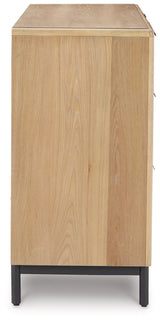 Freslowe Light Brown/black Dresser - Ella Furniture