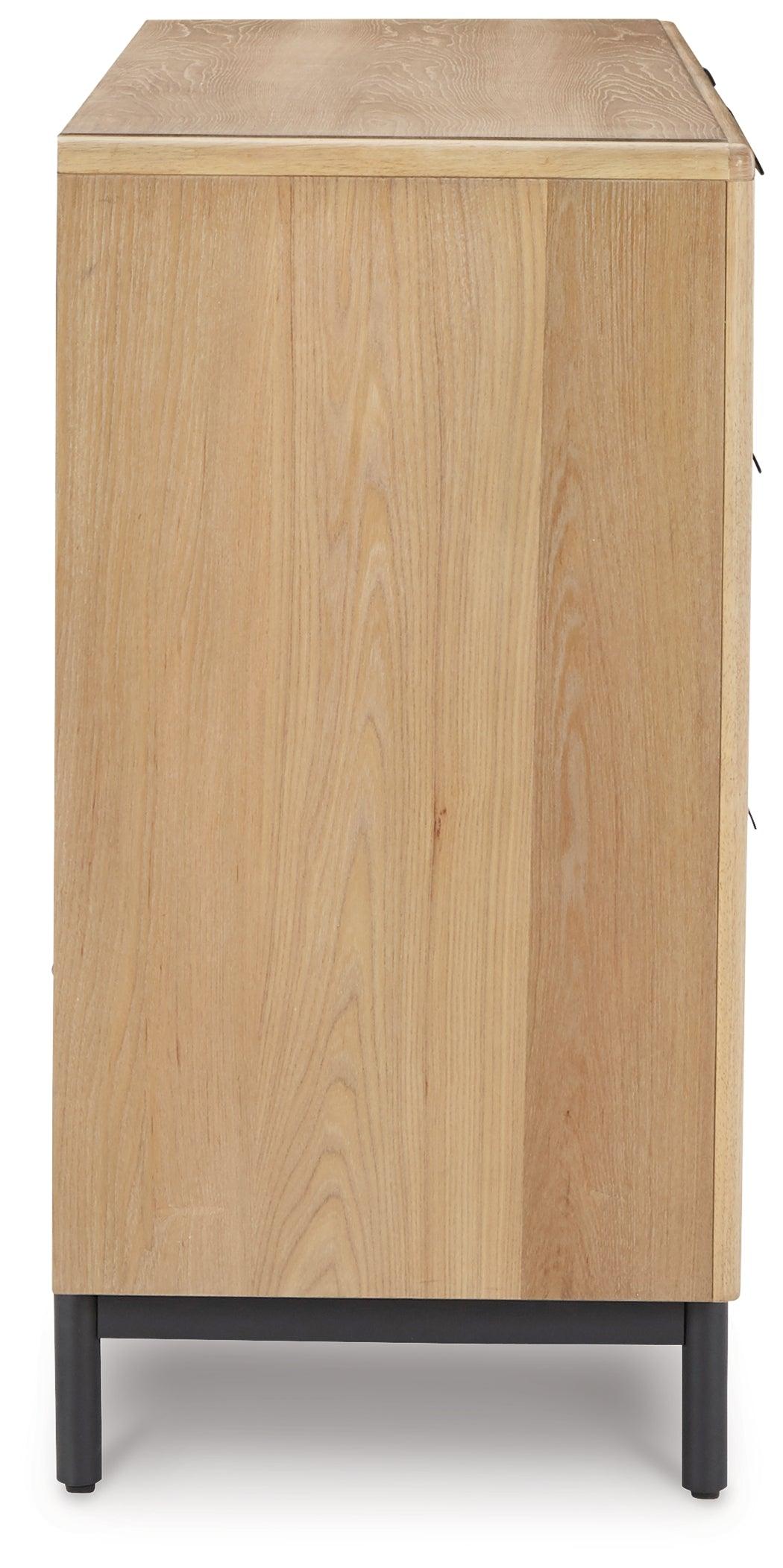 Freslowe Light Brown/black Dresser - Ella Furniture