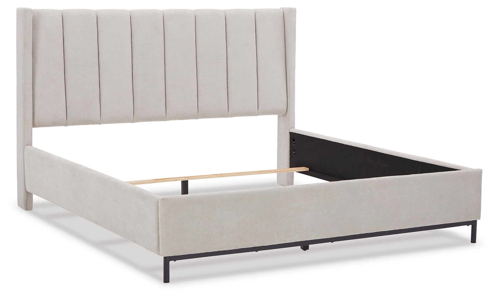 Freslowe White King Upholstered Bed